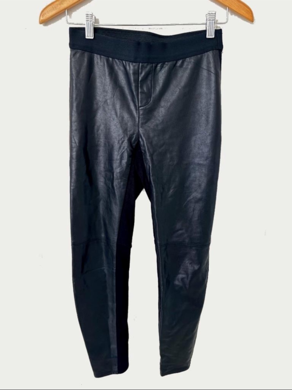 Bailey 44 Black Faux Leather Leggings Sleek & Stretchy Size S